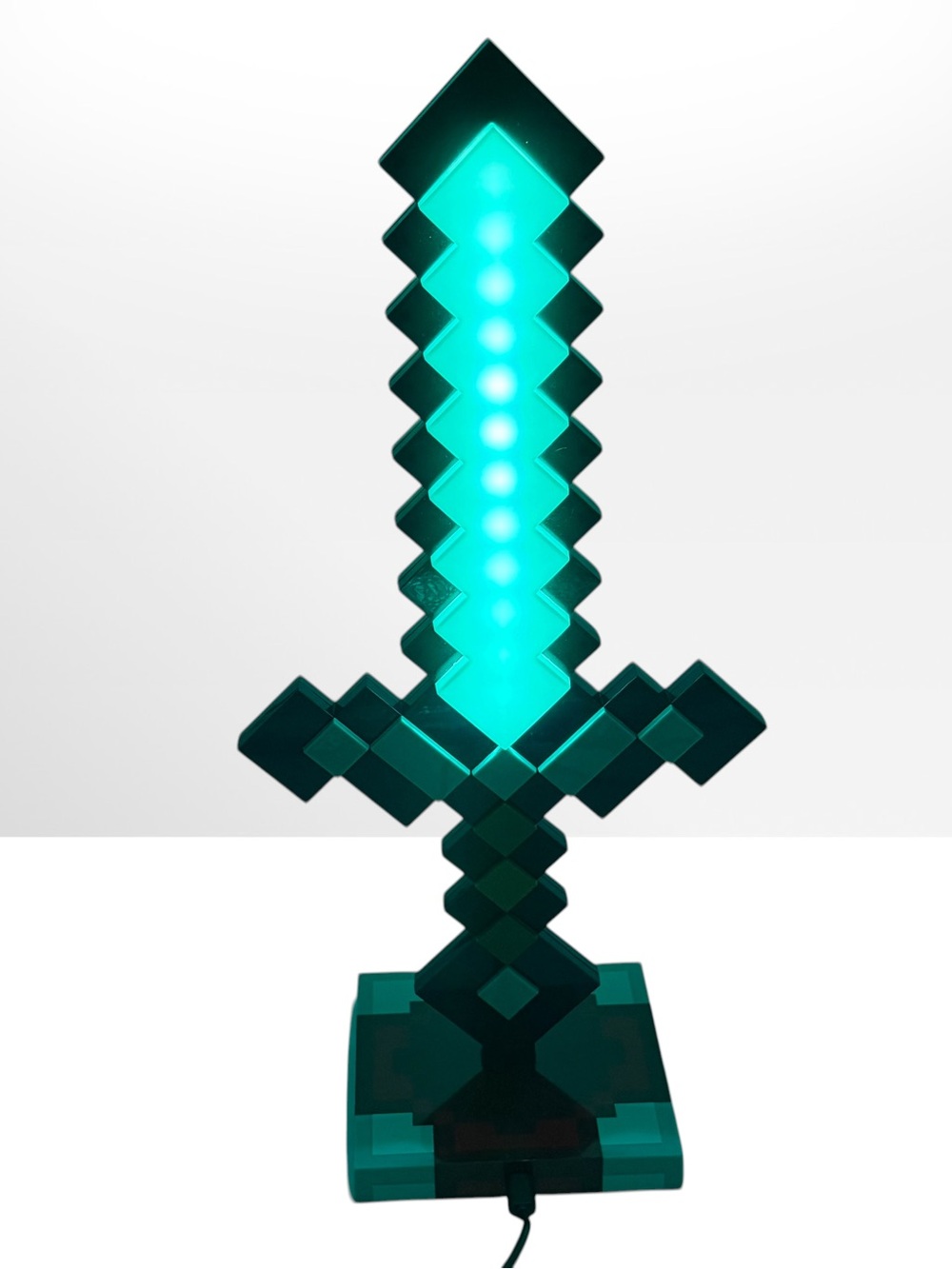 Minecraft Diamond Sword 14” inch USB Desk LED Bedside Night Light Lamp for Gamer